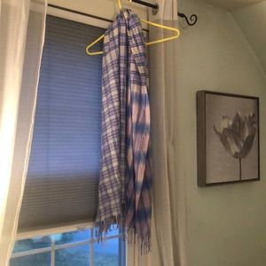 Purple Blue and Pink Soft Plaid Scarf